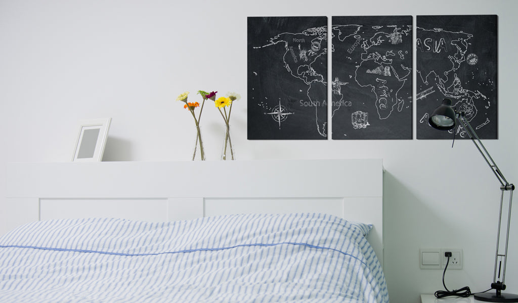 Weltkarte als Leinwandbild - Wandbild - Globetrotter