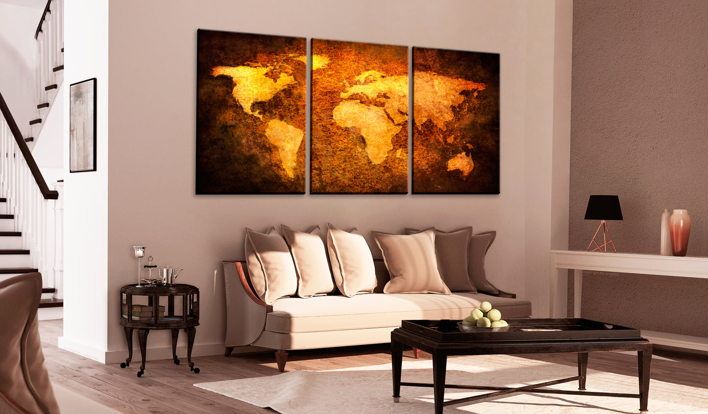 Weltkarte als Leinwandbild - Wandbild - Landkarten der Welt