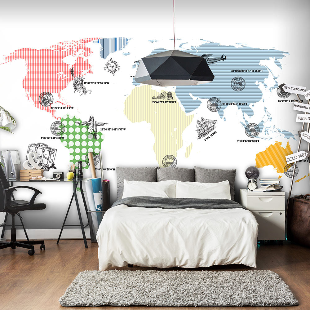 Fototapete - Cosmopolitan - WELTKARTEN24