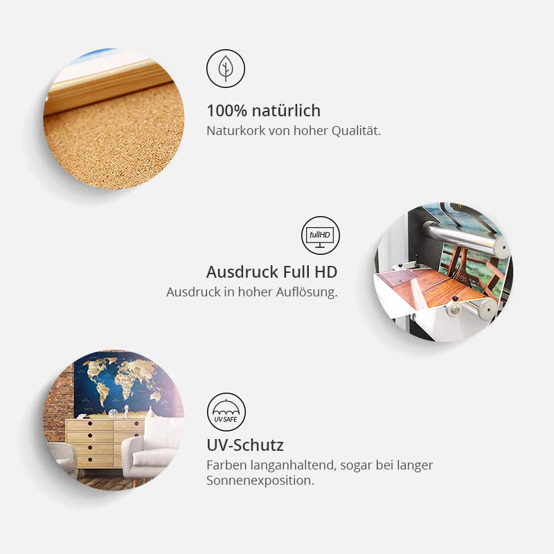 Pinnwand - Weltkarte Precious World - WELTKARTEN24