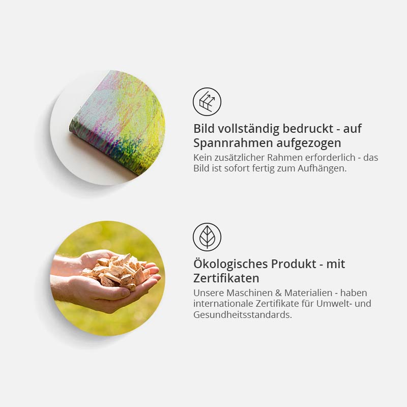 Weltkarte als Leinwandbild - Wandbild - Weltkarte: Vollmond - Triptychon