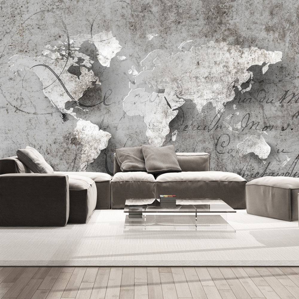 Fototapete - Map and letter - WELTKARTEN24