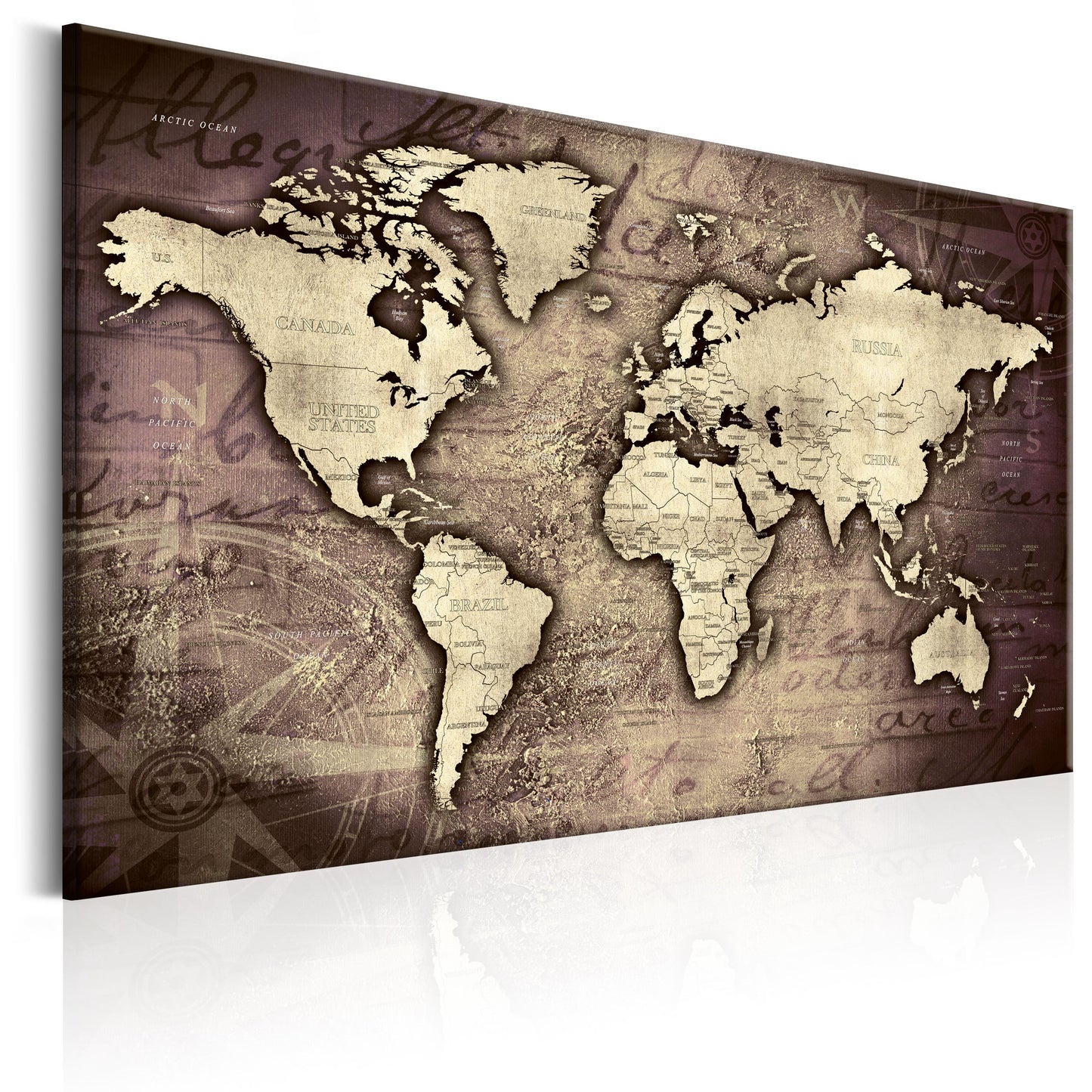 Weltkarte als Leinwandbild - Wandbild - Precious World