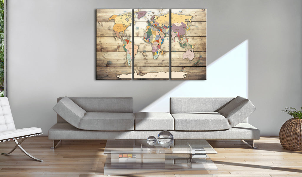 Weltkarte als Leinwandbild - Wandbild - Map of Dreams