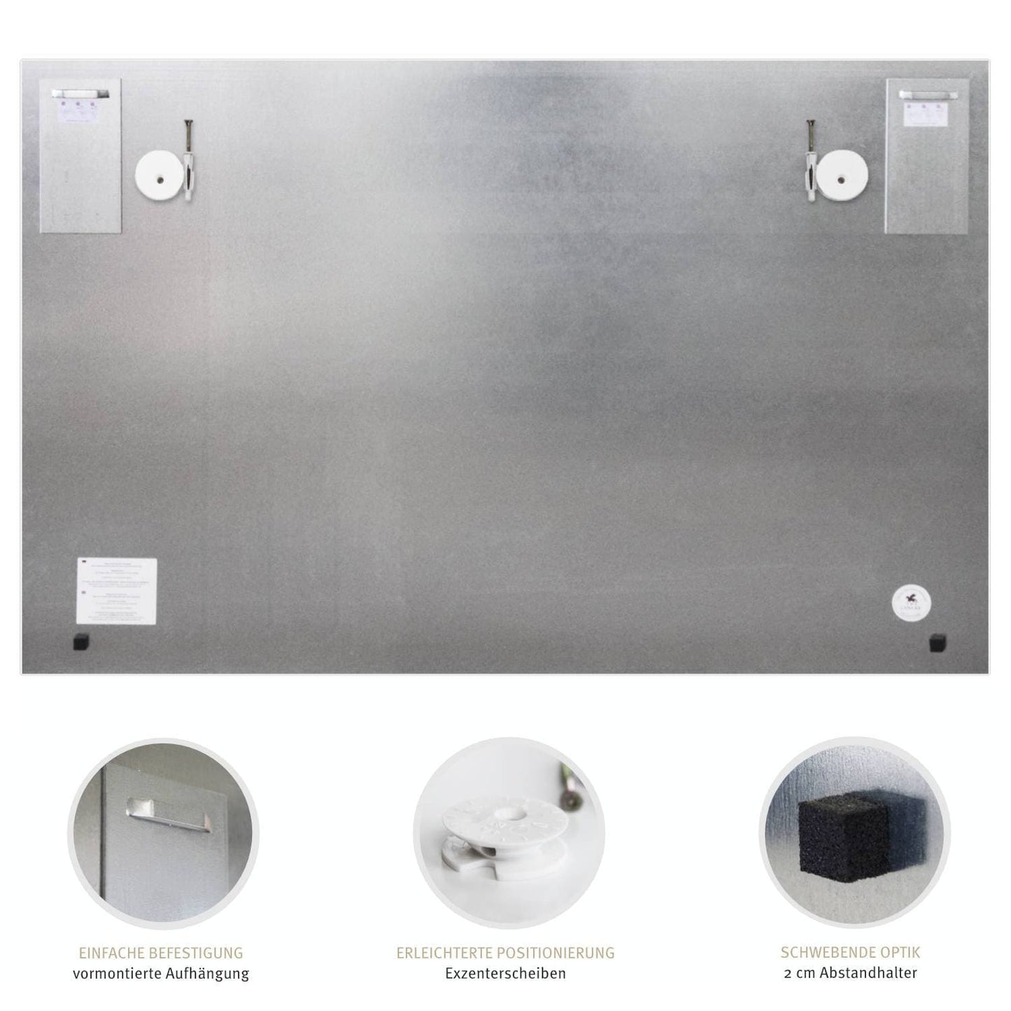 Glasbild - Deutschlandkarte Beige - Deutsch|Glass Picture - Germany Map Beige - German