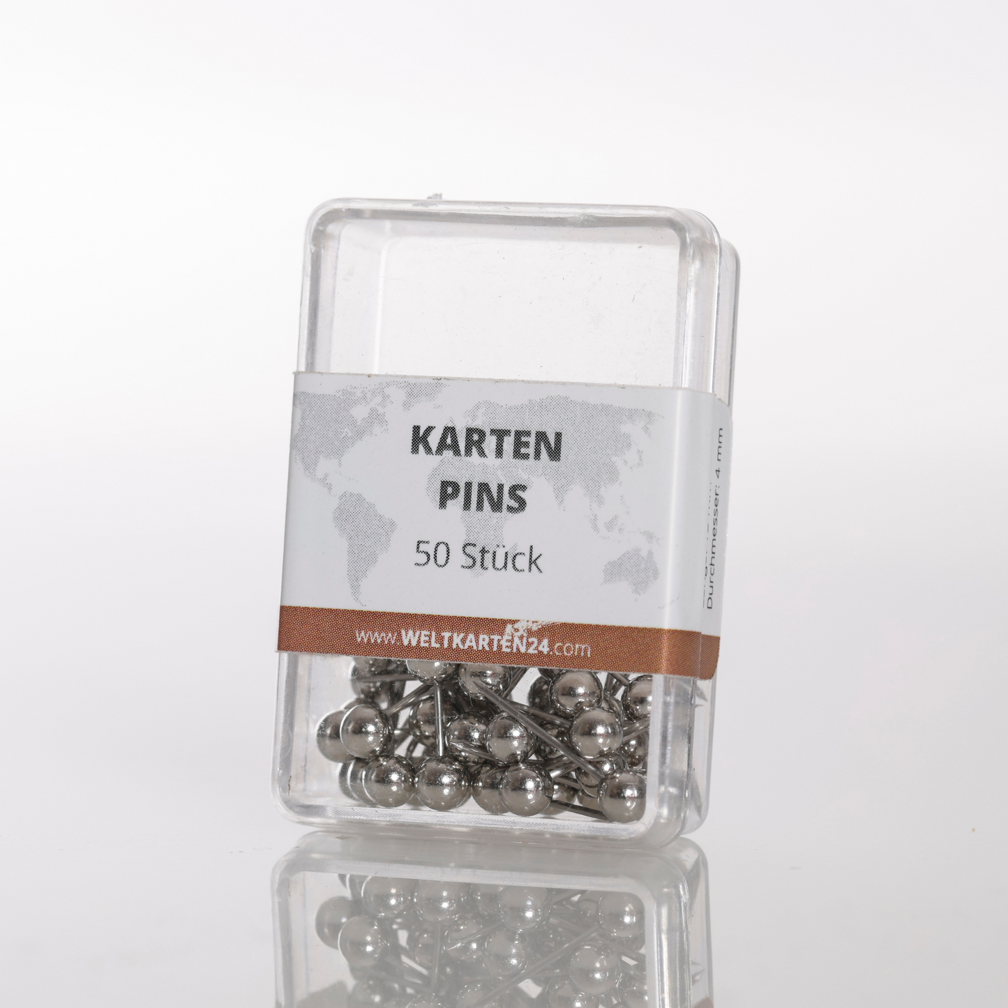 Karten Pins (50 Stück) - Silber