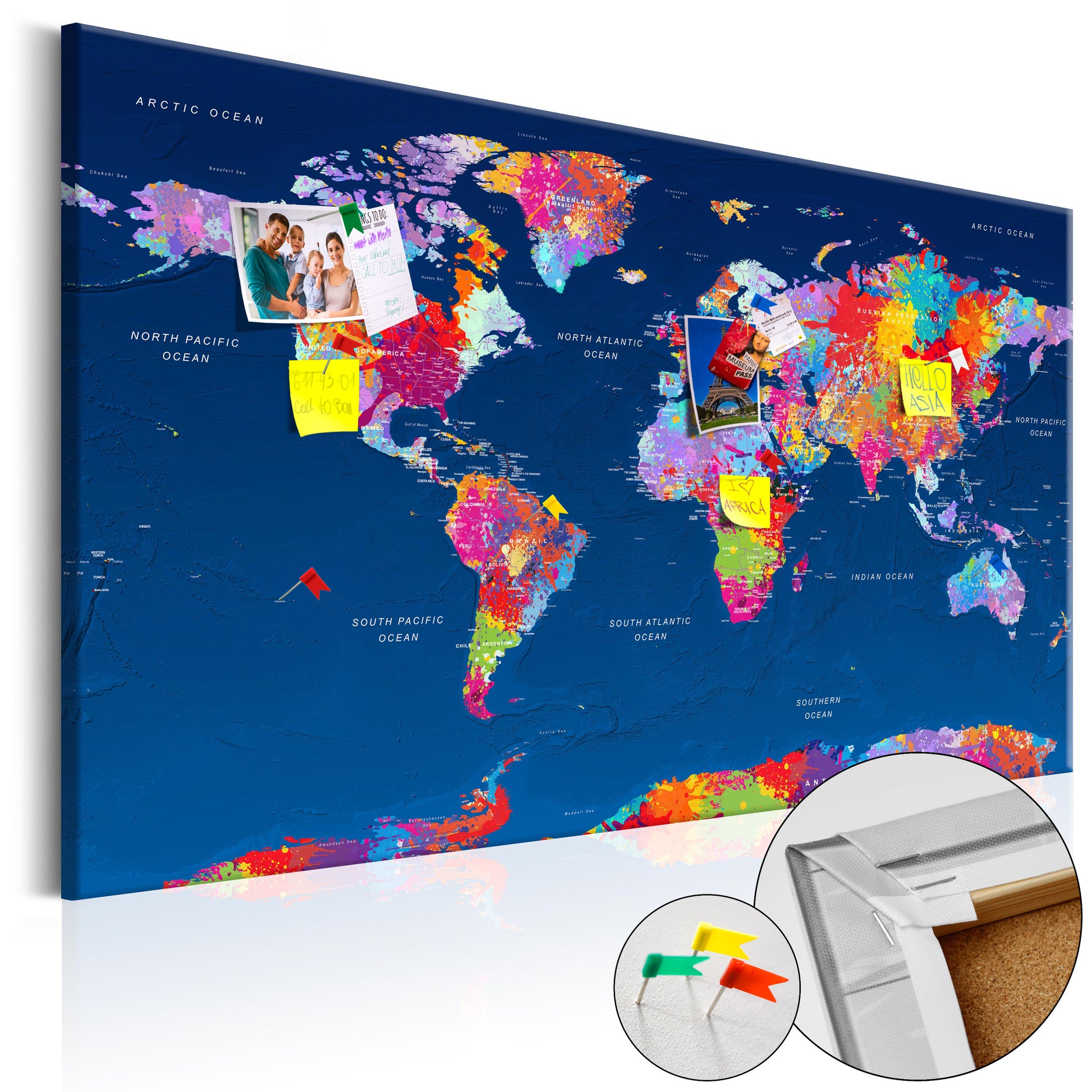 Pinnwand - Weltkarte World Map: Artistic Fantasy - WELTKARTEN24