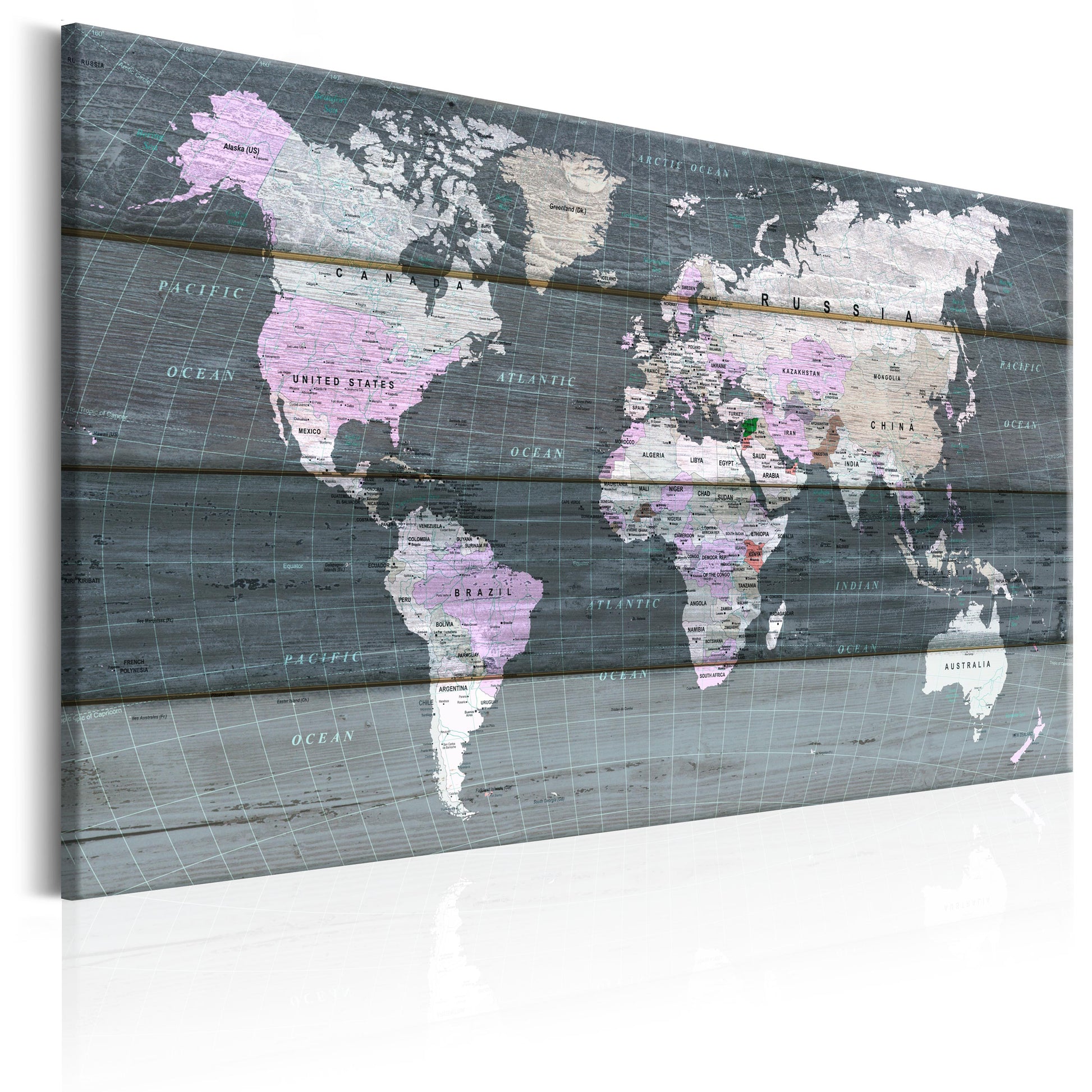 Weltkarte als Leinwandbild - Wandbild - Roam across the World