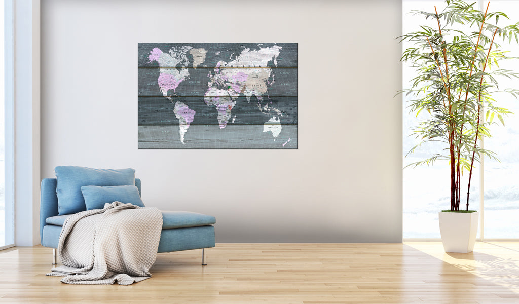 Weltkarte als Leinwandbild - Wandbild - Roam across the World