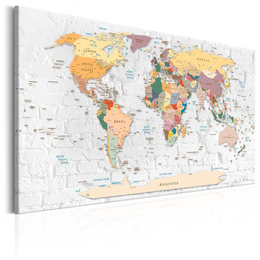 Weltkarte als Leinwandbild - Wandbild - Walls of the World